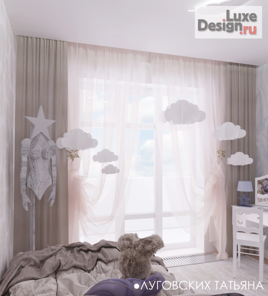 Дизайн интерьера четырехкомнатной квартиры "Дизайн проект детской и спальни в квартире в г. Нововоронеж" (фото 3)