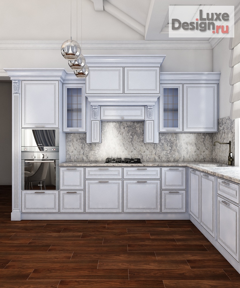 Дизайн интерьера коттеджа "коттедж Воронеж (кухня)" (фото 5)