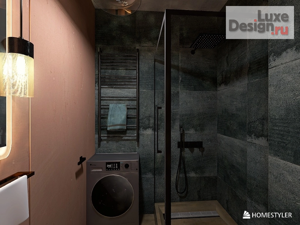 Дизайн интерьера однокомнатной квартиры "Уютный индастриал" (фото 4)