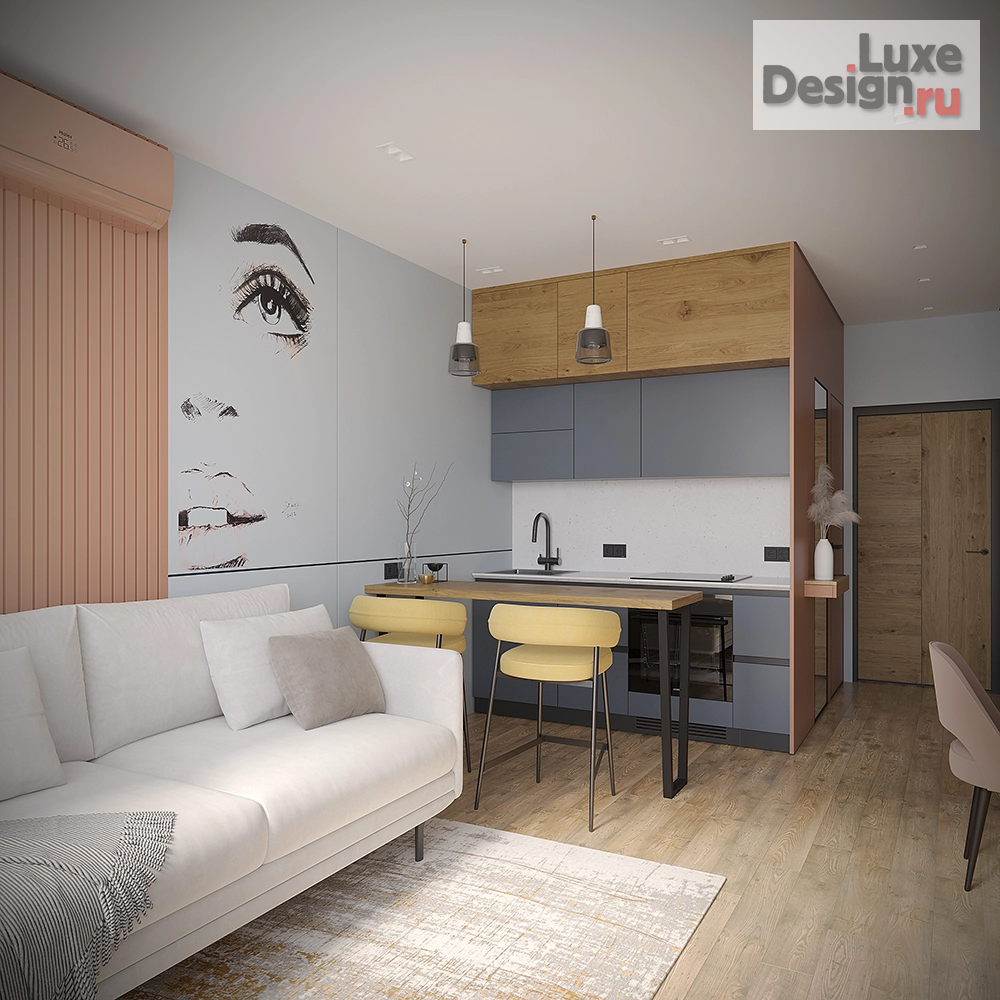 Дизайн интерьера квартиры студии "ЖК Новый Зеленоград МО" (фото 4)