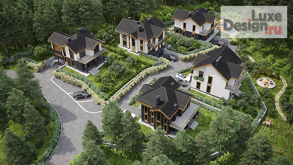 Частная архитектура "Проект коттеджного поселка в г.Сочи Красная поляна" (фото 3)