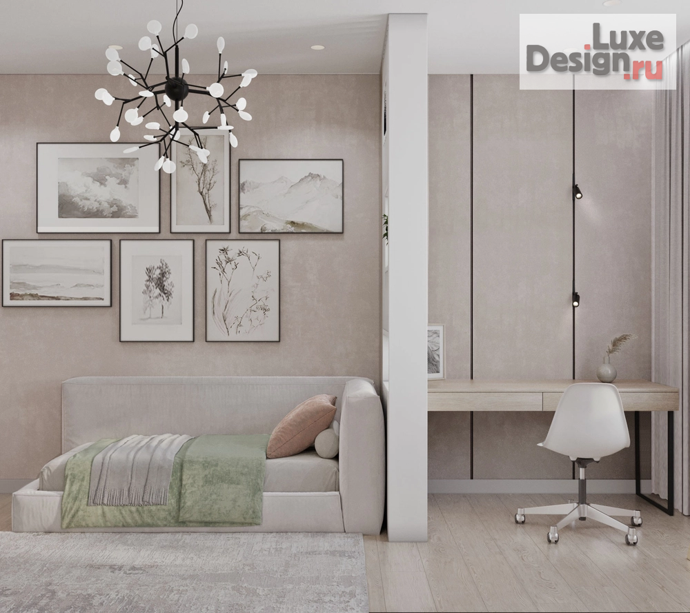 Дизайн интерьера трехкомнатной квартиры "Квартира "В гармонии с природой"" (фото 2)