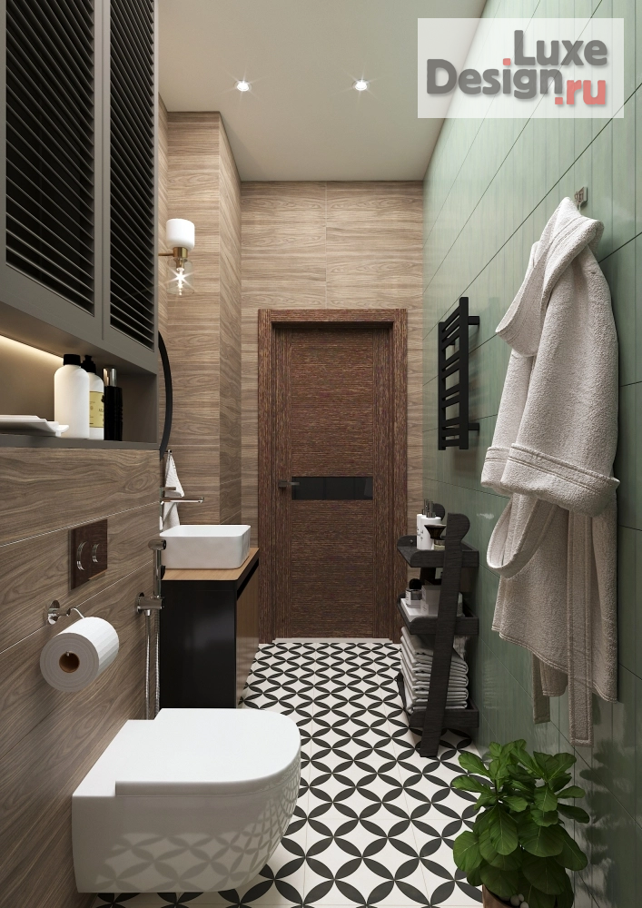 Дизайн интерьера загородного дома "Ванная комната в загородном доме" (фото 3)