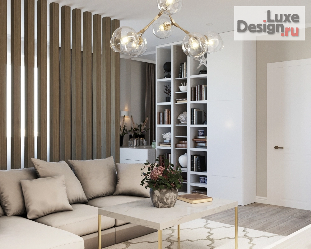 Дизайн интерьера однокомнатной квартиры "Однокомнатная квартира в ЖК Дельфин" (фото 3)