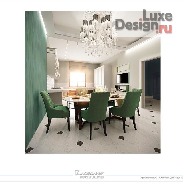 Дизайн интерьера столовой "Дизайн-проект кухни в современном стиле" (фото 1)