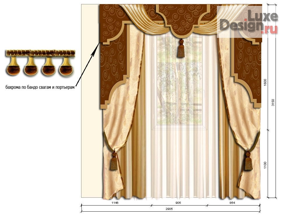 Дизайн интерьера текстиль "текстиль в стиле Ампир , реализованный проект" (фото 25)