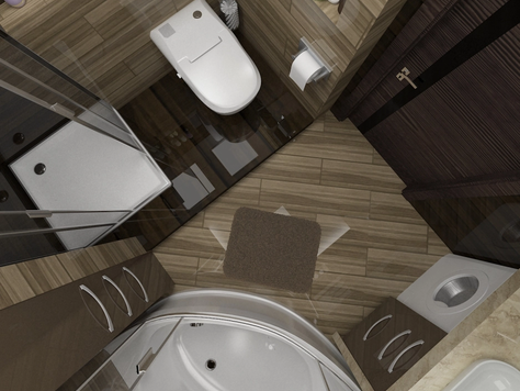 Дизайн интерьера ванной в Воронеже "Современная ванная комната"