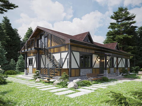 Дизайн интерьера общественной архитектуры в Воронеже "База отдыха Деревушка на опушке Пензенская область"